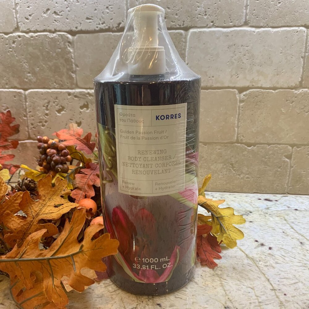 Korres GOLDEN PASSION FRUIT Renewing Body Cleanser 33oz.